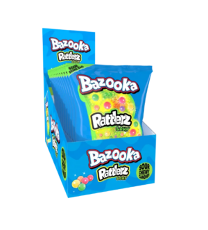 Bazooka UK Rattlerz Sour Filled Chewy Candy 100g 12ct